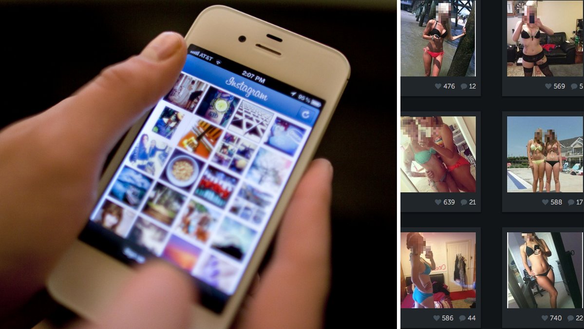 Ungdomar jagar bekräftelse via Instagram.